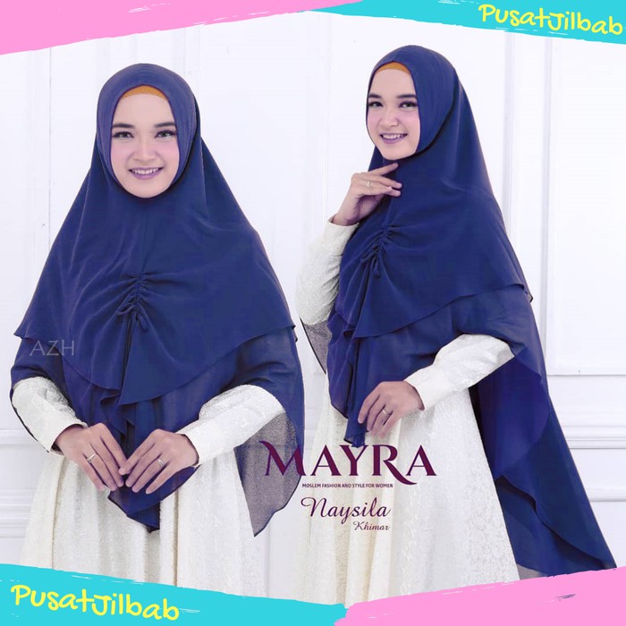 Jilbab Hijab Khimar Ceruti Naysila Khimar Serut Instan Syari Jumbo