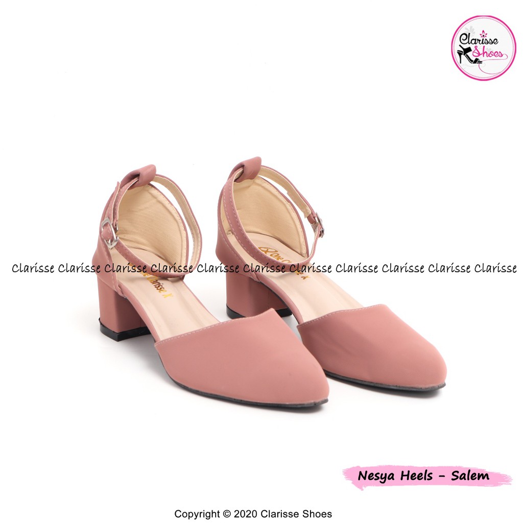 Clarisse heels wanita NESYA sepatu hak 5cm Gelang Tali Elegant Semi Premium Collection