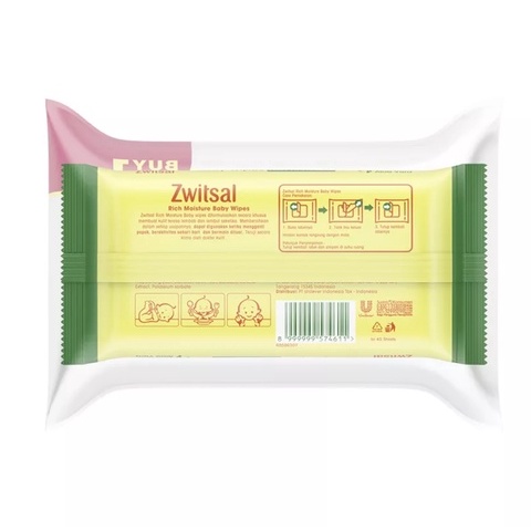 Zwitsal Baby Wipes Rich Moisture 40's - Buy 1 Get 1