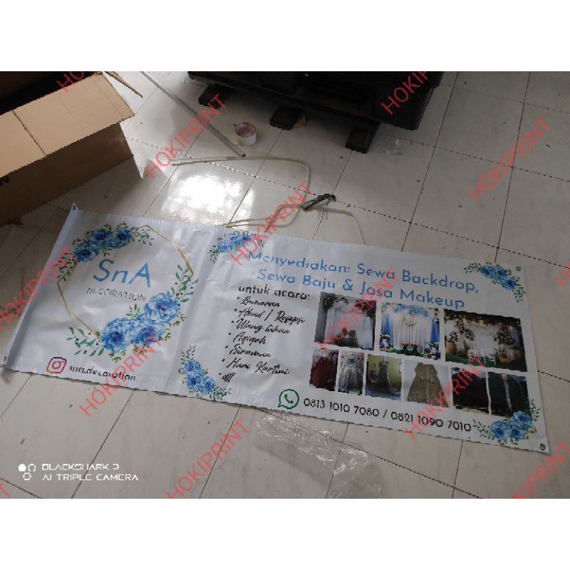 CETAKAN BANNER(FREE DESIGN) Hi Res SPANDUK/WEDDING WISUDA DLL STANDING BANNER PROMOTION FLEXI