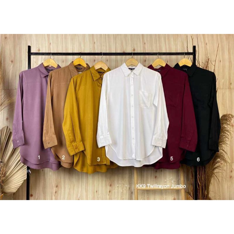 Kemeja Nurama Original/ Kemeja Rayon Import/ Kemeja Twill Import/ Kemeja H&M/ Kemeja Polos Wanita/ K