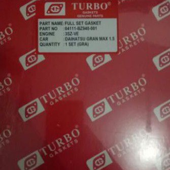 paking set gasket full set grand max luxio 1,5cc