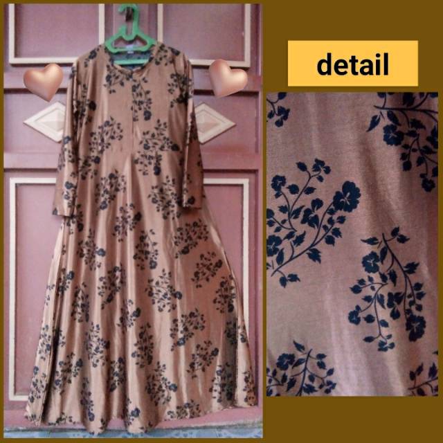 gamis/dress ukuran jumbo warna coklat