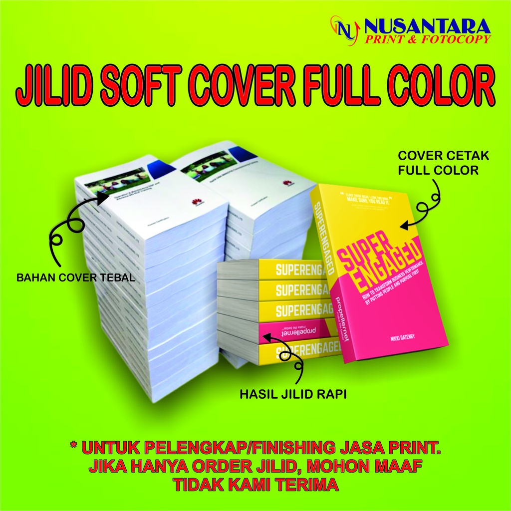 

Jasa Jilid Soft Cover / Jilid Terusan