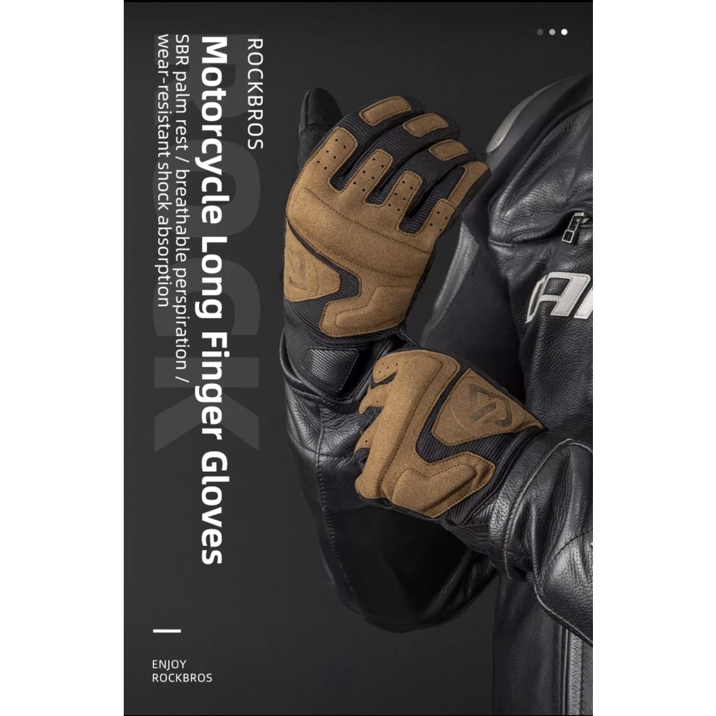 Rockbros Mt-003 Sarung tangan naik Motor &amp; sepeda bisa Touchscreen Gloves Unisex