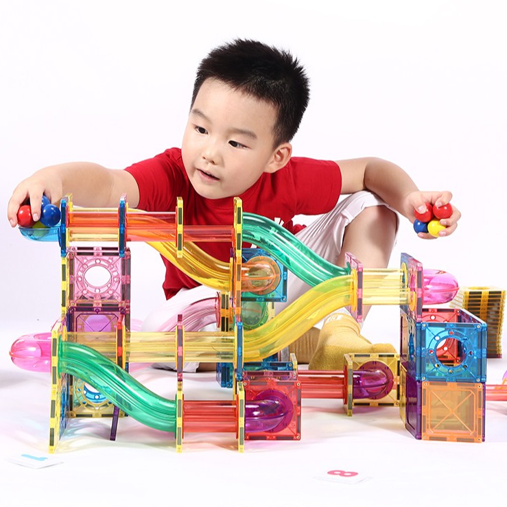 Magnescape magnetic tiles Marble run 166pcs