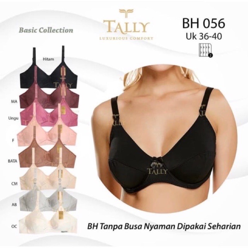 BH/ Bra Wanita TALLY 056 ( Katun + kawat  & Tanpa Busa)