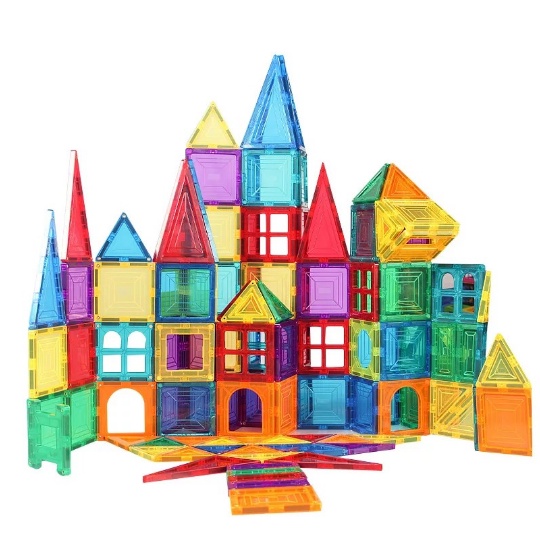Magnetic Tiles 48 Magnetic Tiles 78 Mainan Magnet Puzzle Magnet Mainan Montessori Building Block