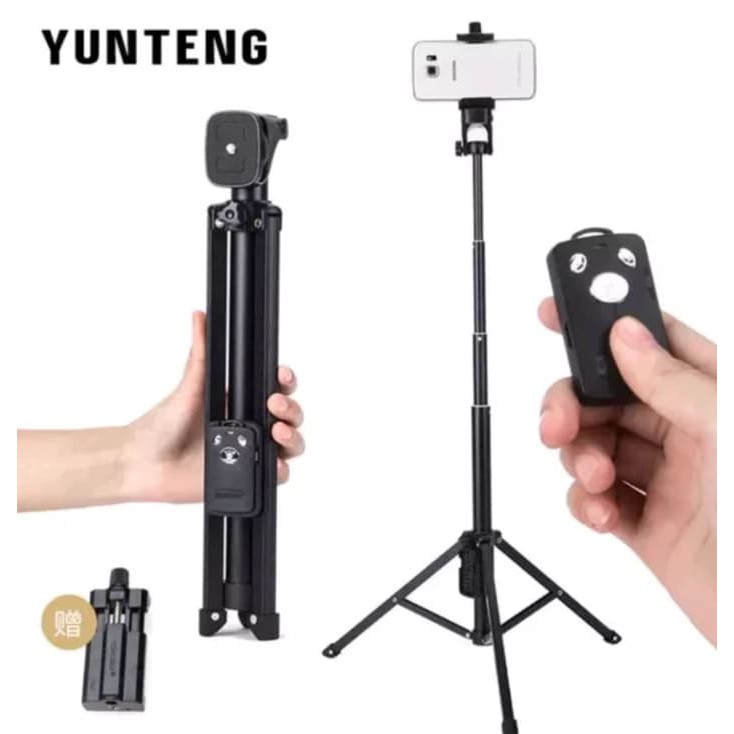 Yunteng VCT-1688 Tongsis Tripod Bluetooth Handphone Gopro Kamera Selfie Stick Blutooth VCT 1688 HP