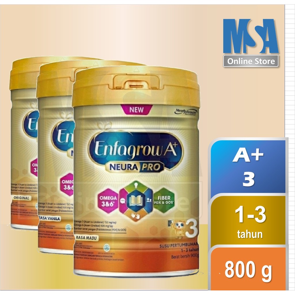 

Enfagrow A+3 ORIGINAL / VANILA / MADU 800g