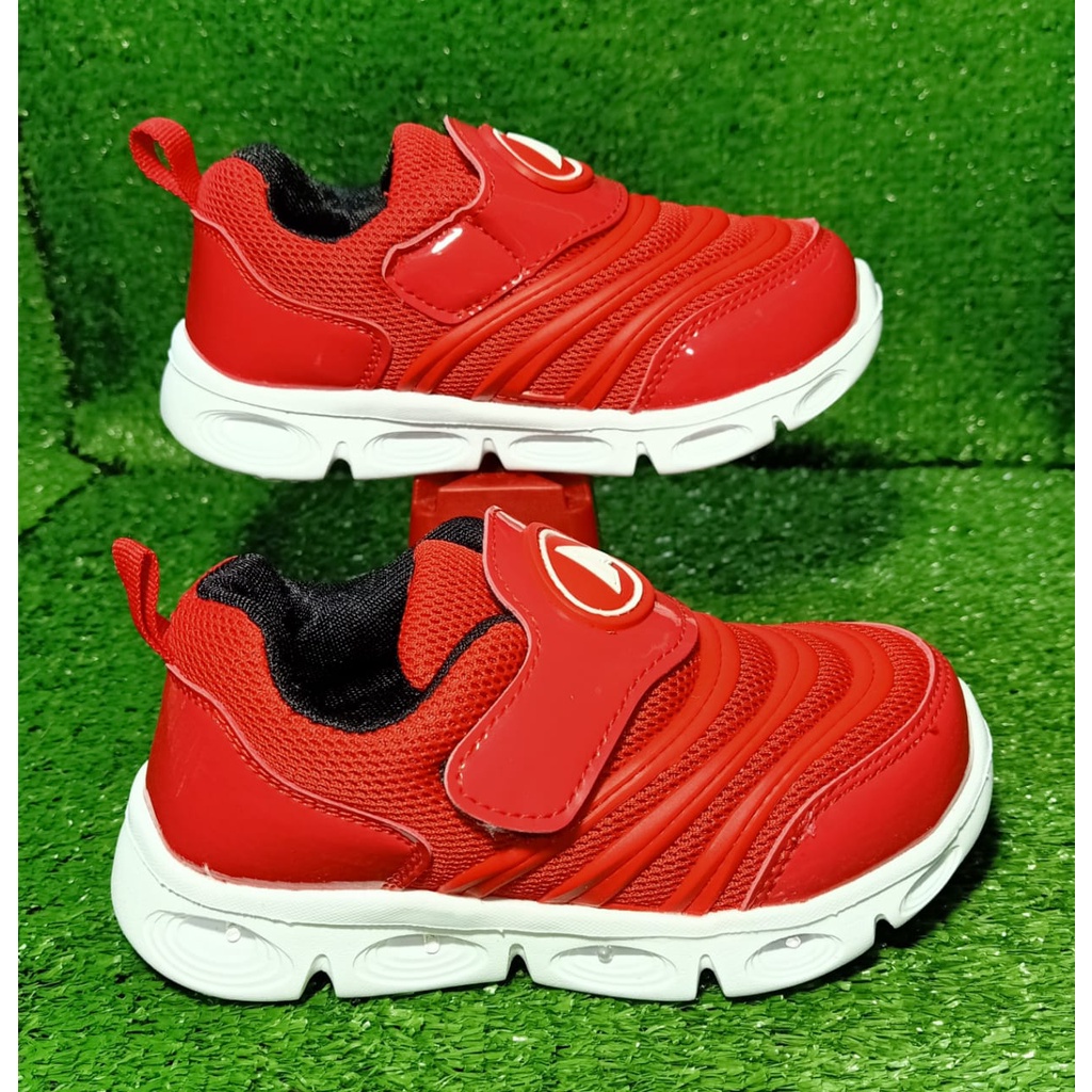LED.Sepatu Dans Anak Laki Laki Sergio Red 28-32/Sepatu Anak Sneakers/Sepatu Import Anak/Sepatu keren