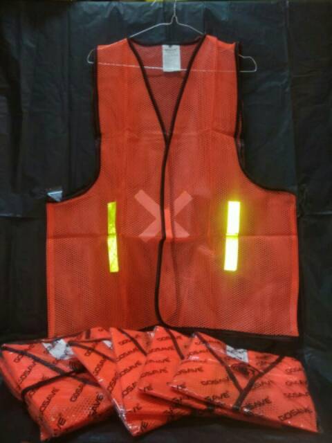 Rompi Jaring Gosave / Rompi Jaring Orange / Rompi Jaring Hijau /Rompi Polyester Jala Eco