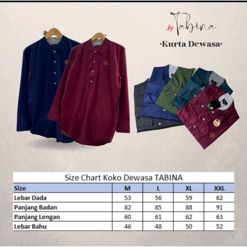 Koko kurta dewasa Tabina