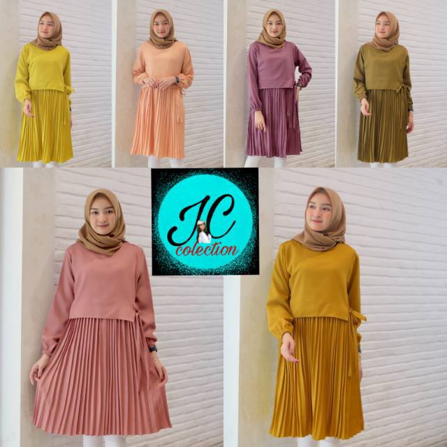 TUNIK INES/ INESSA prisket remple/TERLARIS/ PROMO/BEST SELLER  QUALITY/