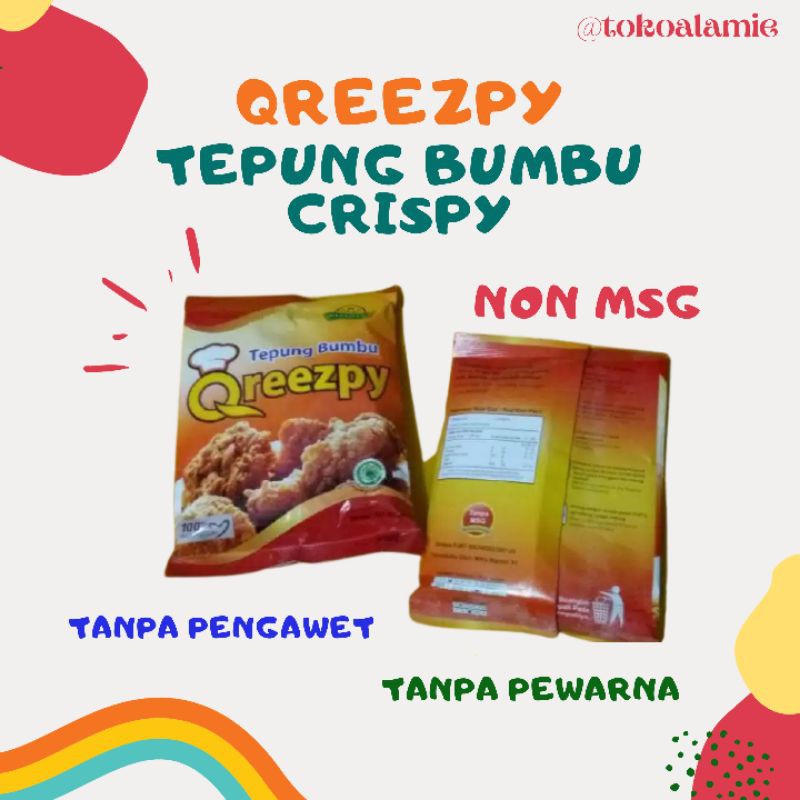 

TEPUNG AYAM TEPUNG BUMBU NON GLUTEN / No MSG Tepung Bumbu Qreezpy 125 Gram- Toko Alamie