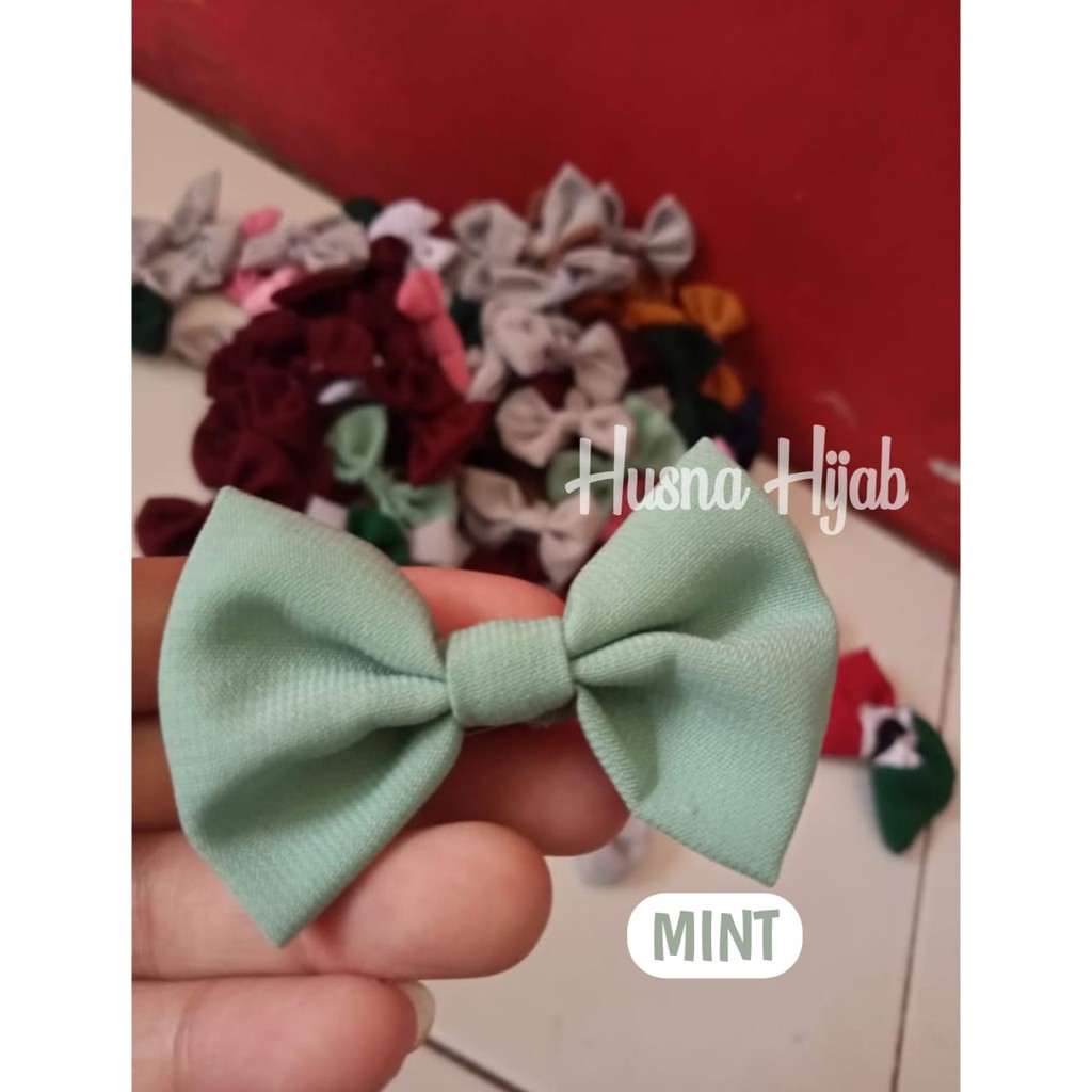 [HUSNA HIJAB] SOUVENIR Bros Pita Kecil Ecer Bahan Wolfis / Bros Pita-Mint