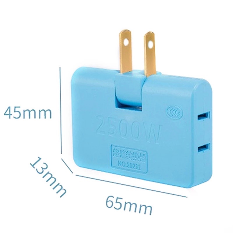 (Us Plug Socket Converter) (3 In 1 Adaptor Extension Multi Plug)