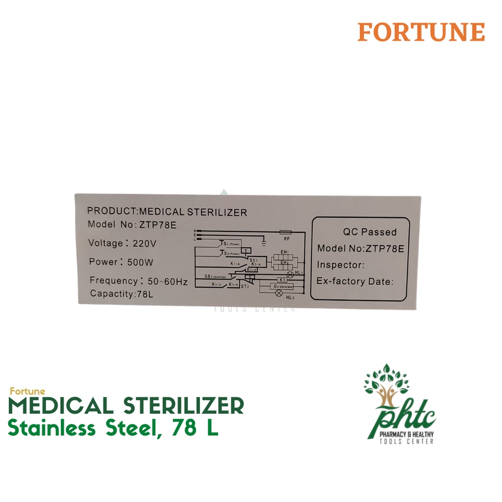 FORTUNE Sterilisator 2 Pintu l Medical Sterilizer l Sterilisator Kering 2 Pintu