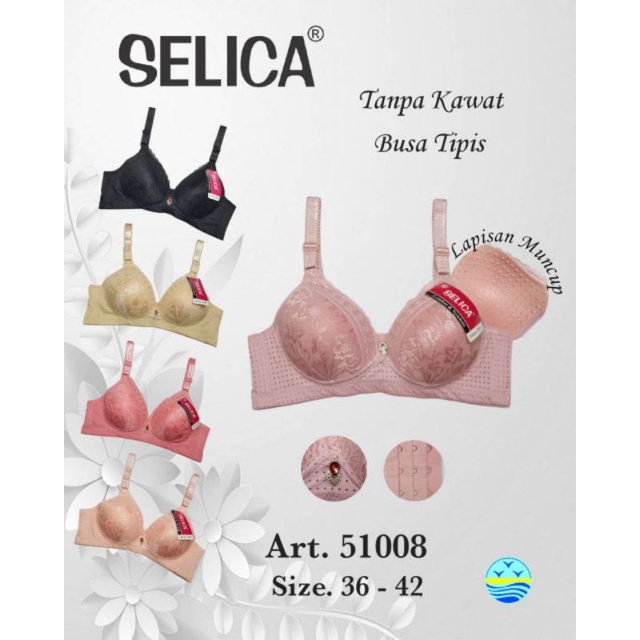 Selica - Bra Selica Tanpa Kawat Cup Besar BH 51008