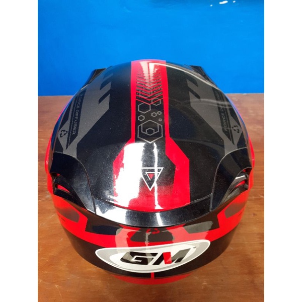 HELM GM FIGHTER MOTIF 911 RED/BLACK