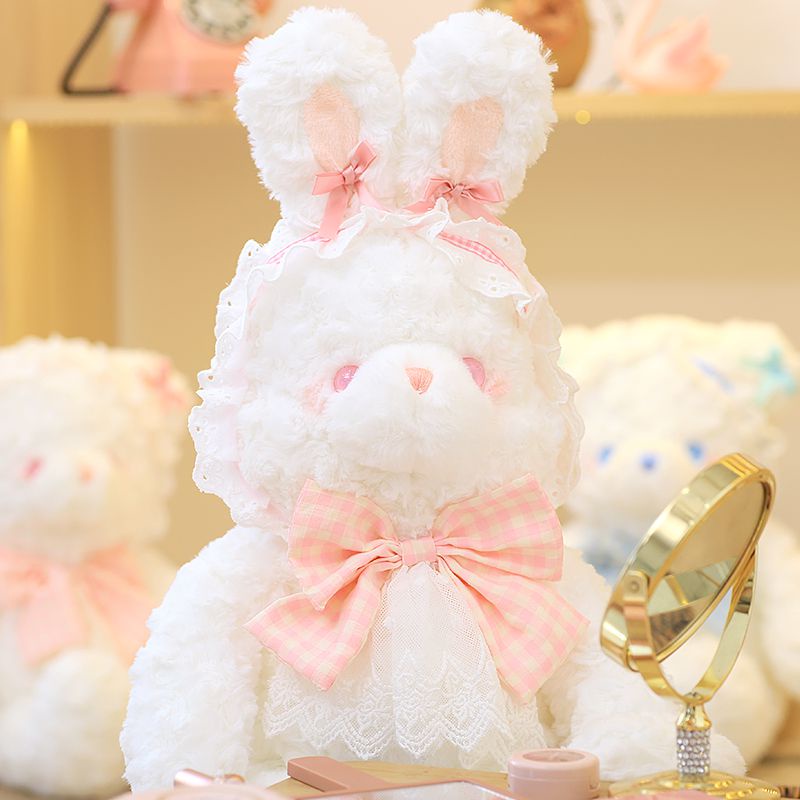 Mainan Boneka 35cm Dressed Lolita Beruang  / Kelinci Kartun Soft Bear Rabbit Plush Toy Untuk Anak Perempuan