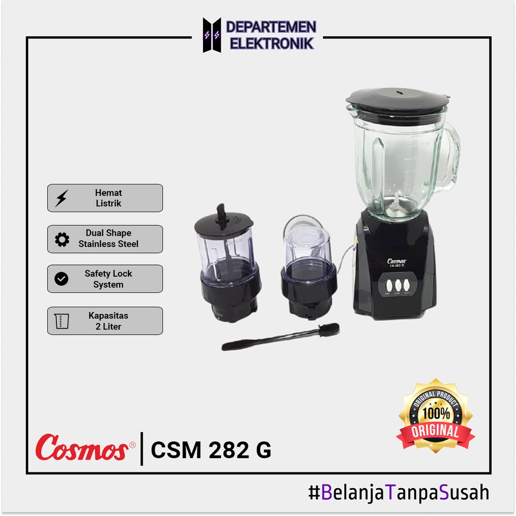 Cosmos CB 282 G – Blender Gelas 2 Liter 380 Watt MURAH BANGET / GARANSI RESMI