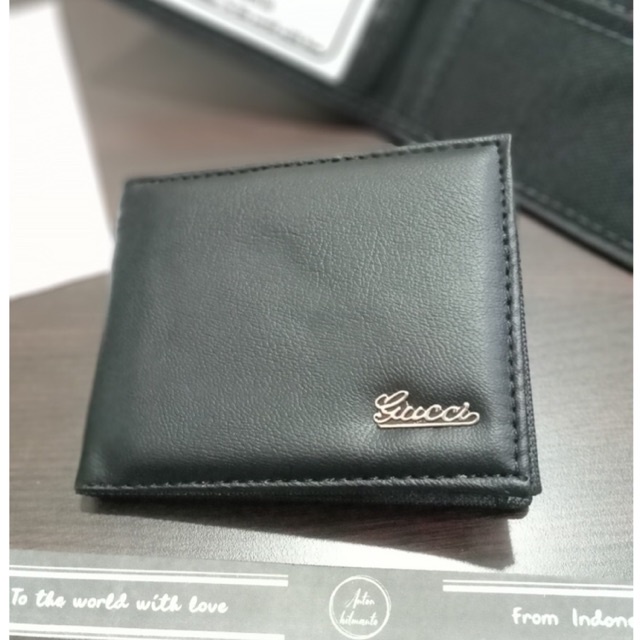 [AHLMN] Dompet lipat dua simpel elegan, bahan sintetis murah meriah #dompet #dompetpria dompet