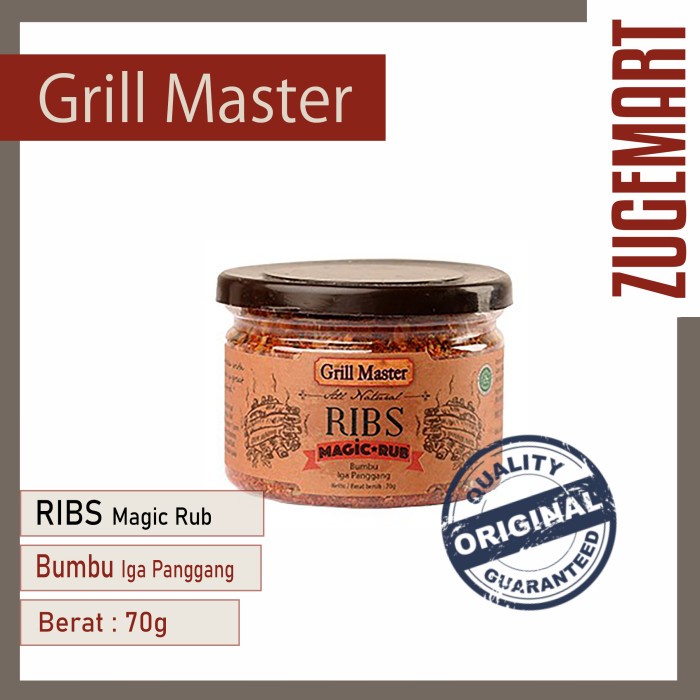

Jay's Grill Master Ribs Magic Rub / Dry Rub / Bumbu Iga Panggang 70 gr