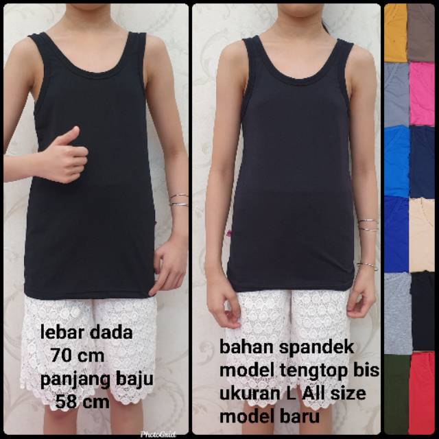 BH 190  Meygrosir bahan spandek tanktop  bis all size Abg dewasa