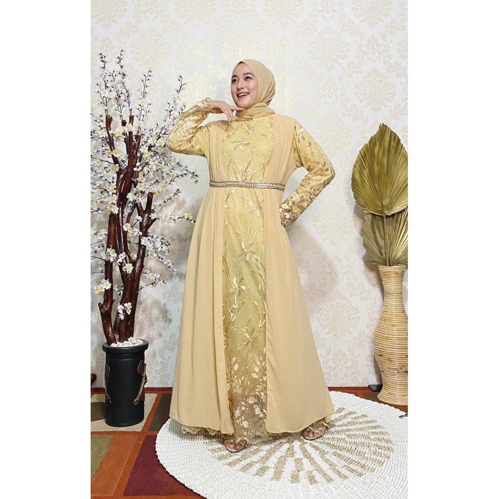 GAMIS BROKAT MERCY MUTIARA AISYAH MARSHA CERUTY FULL BRUKAT BEST SELLER MODIS KONDANGAN BRIDESMAID