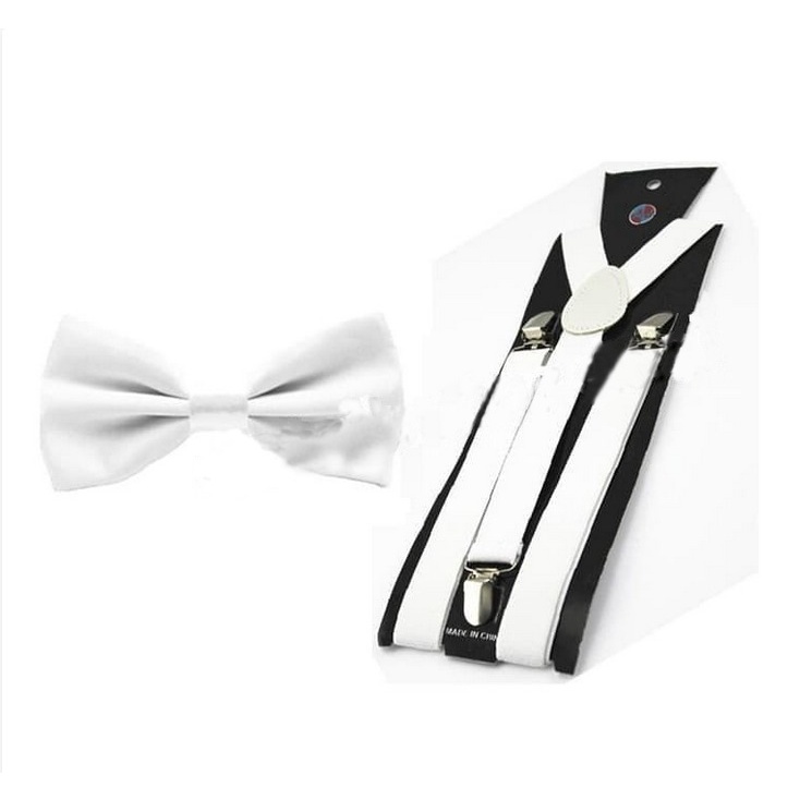 SUSPENDER TALI PINGGANG PRIA + DASI KUPU / SUSPENDER PRIA RAGAM WARNA / TALI SELEMPANG CELANA - C-2