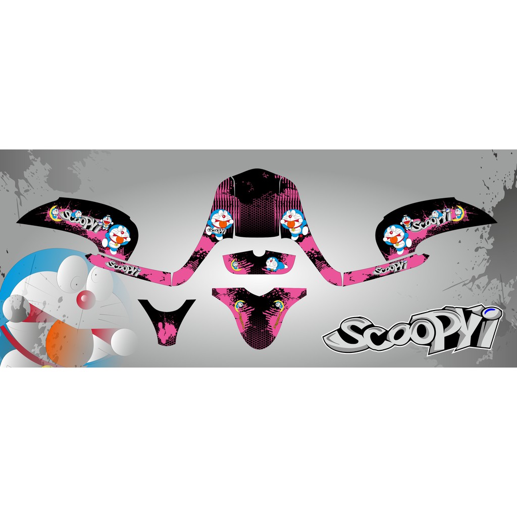 STICKER DECAL FULL SCOOPY HITAM