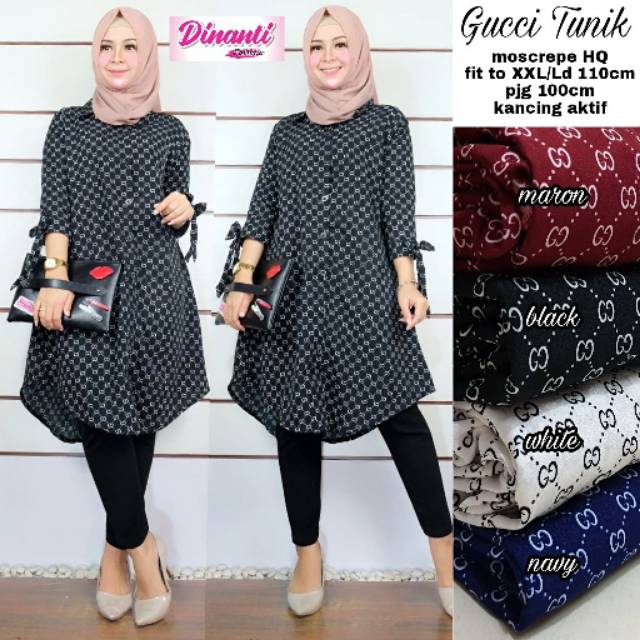 Baju Murah Atasan Wanita Muslim Gucci Tunik