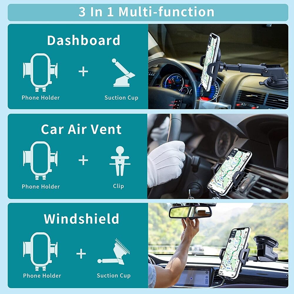 Holder Smartphone Mobil Tempel / Holder Handphone Multifungsi Mobil Dudukan Hp Dasbor Mobil Suction Base