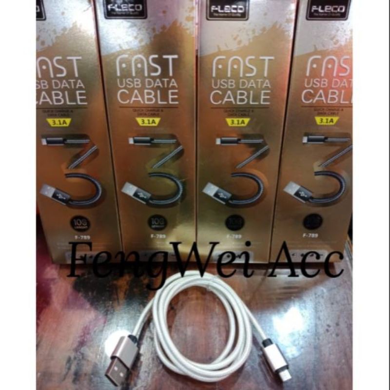 Kabel Data Fleco F3 Kabel Charger Kabel Casan Fleco F789 Android USB Micro 3.1A
