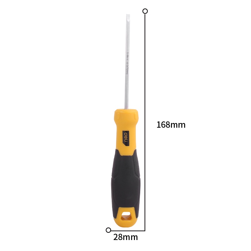 Deli Philips Slotted Screwdriver  /Obeng Plus Minus Magnet PH0 3mm x75mm Perkakas EDL633075X-3