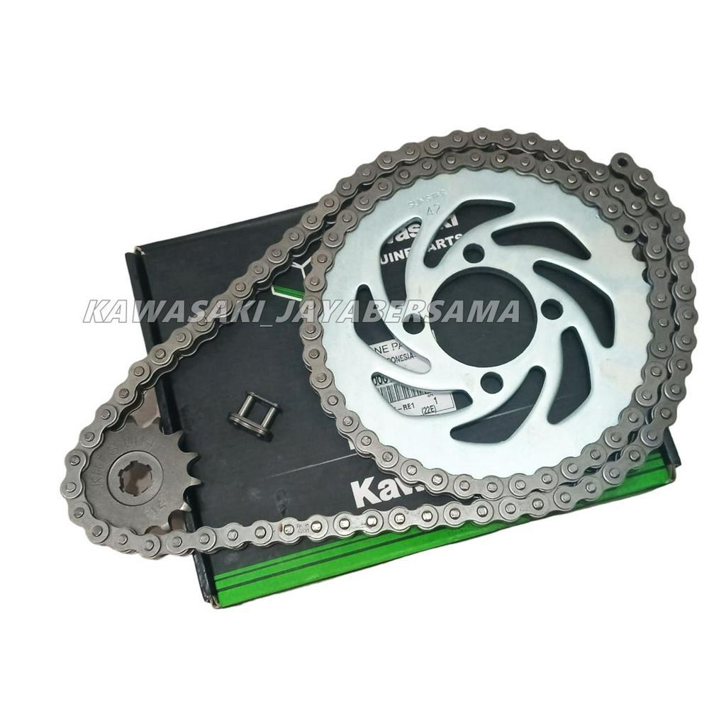 Gearset Girset Rantai Gear set Kaze R Kaze Drive Chain Kit Original Kawasaki P1005-0001