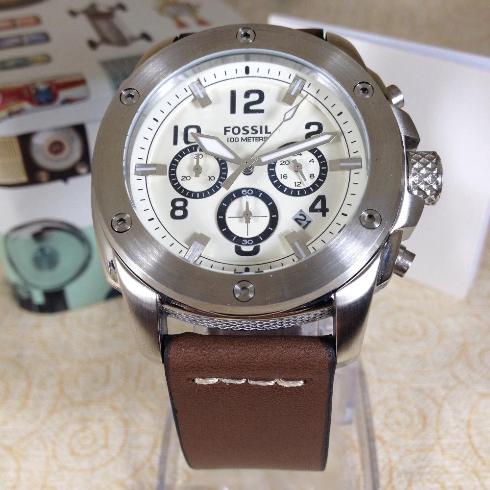 Fossil FS4929 Silver Brown EER #Original