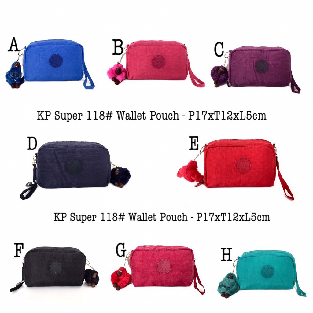 DOMPET KIPLING KOIN UANG  KP 118 POUCH KARTU AWET TAHAN AIR KECIL STNK CEWEK PEREMPUAN ZIPPER ZIPPY