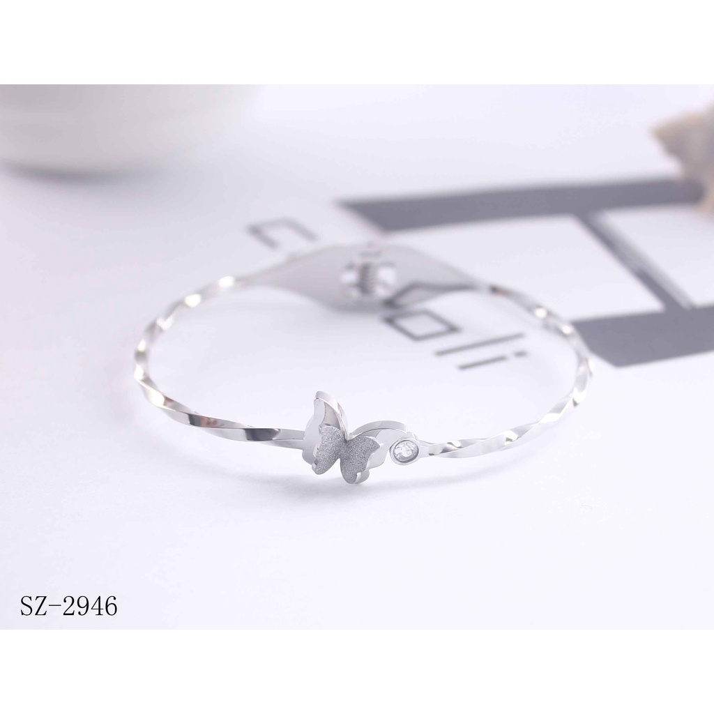 Titanium Gelang Kupu-kupu Permata Perhiasan Fashion 2946