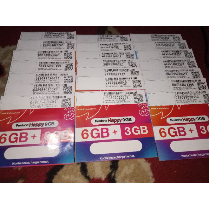 KARTU PERDANA TRI 9 GB
