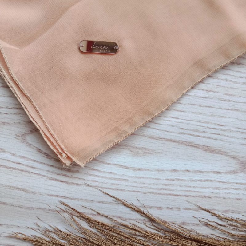 HIJAB SEGI EMPAT POLOS FATIMAH HIJAB POLLYCOTTON | BELLA SQUARE PREMIUM KERUDUNG POLOS-CREAM