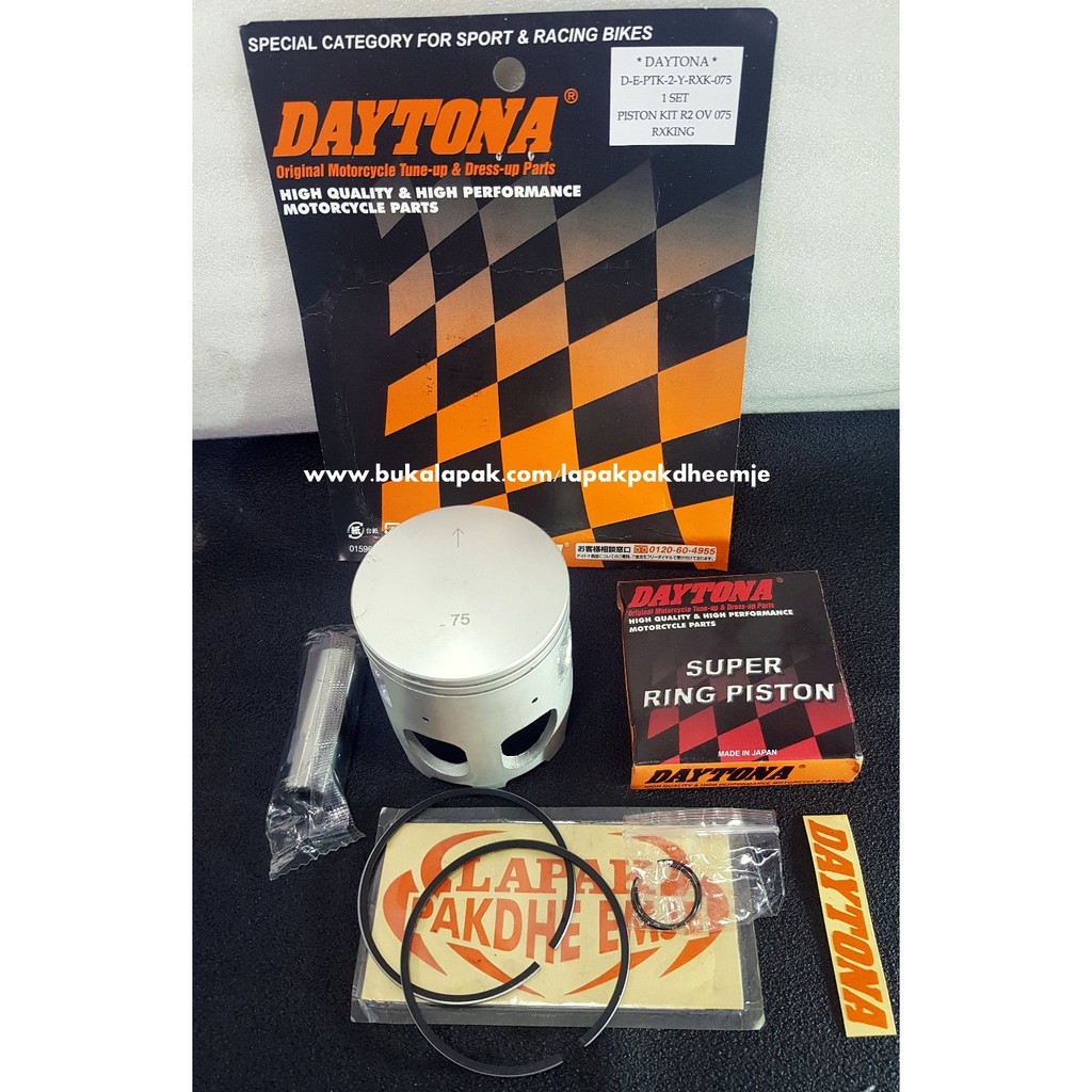 PISTON RX KING OS 75 DAYTONA PISTON SET RX KING 75 DAYTONA ORIGINAL OVER SIZE 075 LAPAK PA