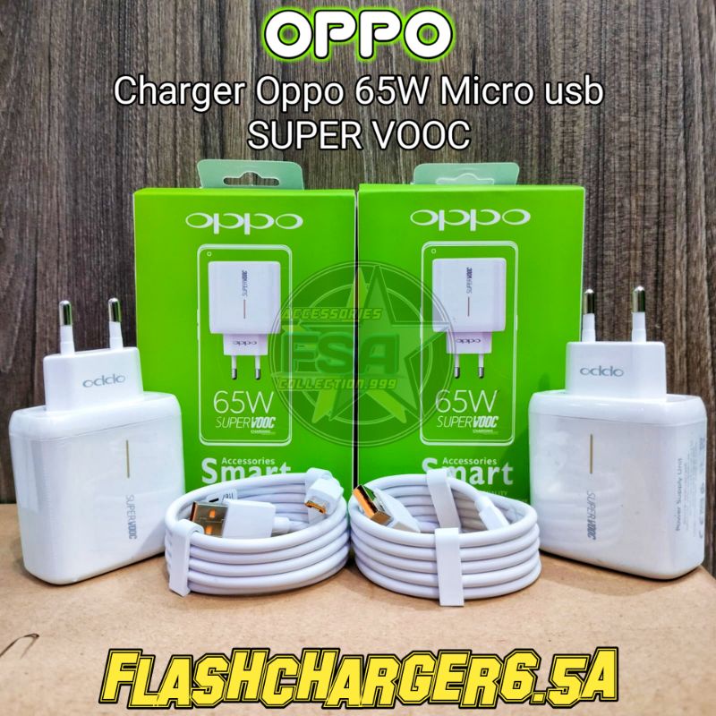 Charger Oppo Super VOOC 65W Micro Usb F11 F11pro Find 7 Realme 3 Pro ORIGINAL 100% SUPER VOOC FAST CHARGING