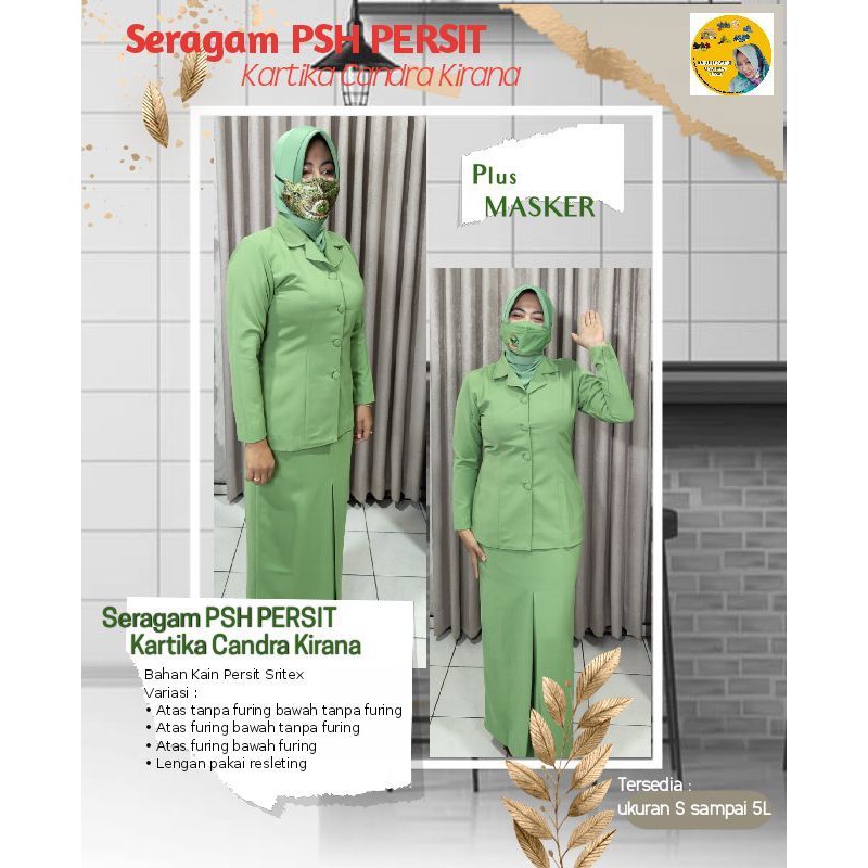 Seragam PSH Persit Kartika Candra Kirana Kain Sritex FREE MASKER jahitan halus dan rapi harga termurah