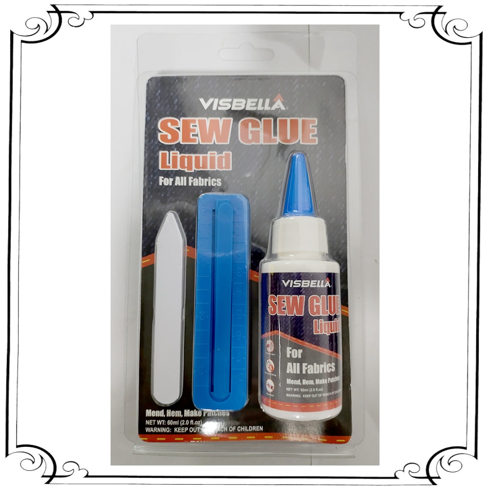 GS8 Cairan Liquid Lem Perekat Khusus Kain Kulit Sew Glue Repair Kit 60ml VISBELLA 255 Transpare