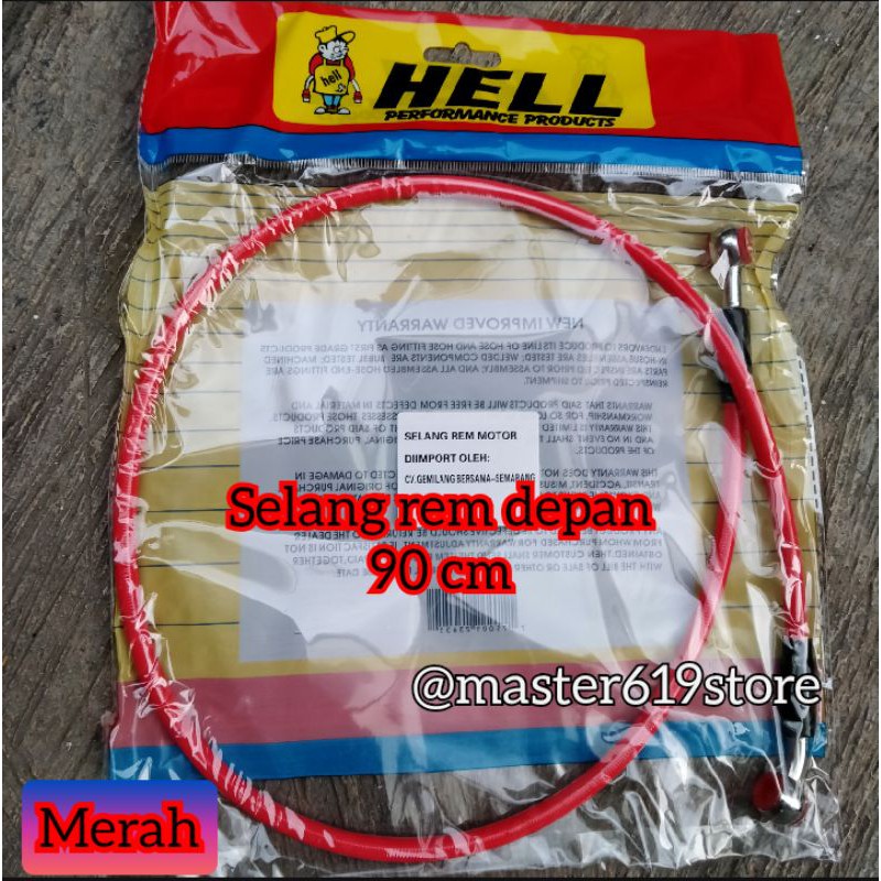 selang rem depan motor 90cm variasi motor - merah