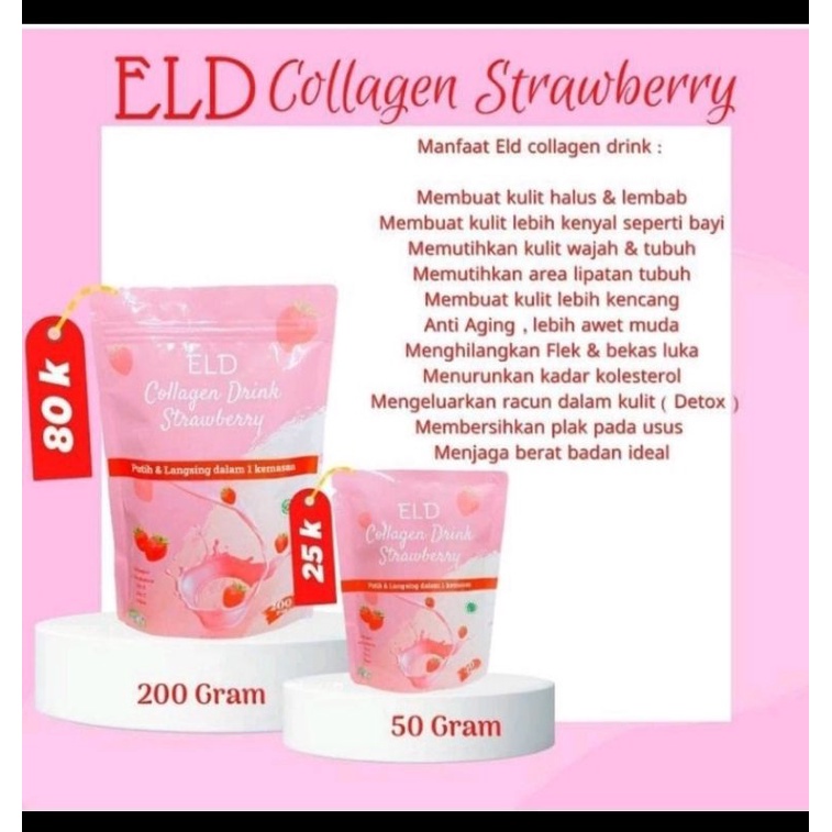 ELD COLLAGEN DRINK - NETTO 60GR - UC COLLAGEN - UC +  COLLAGEN MINUMAN SERBUK PEMUTIH AMAN