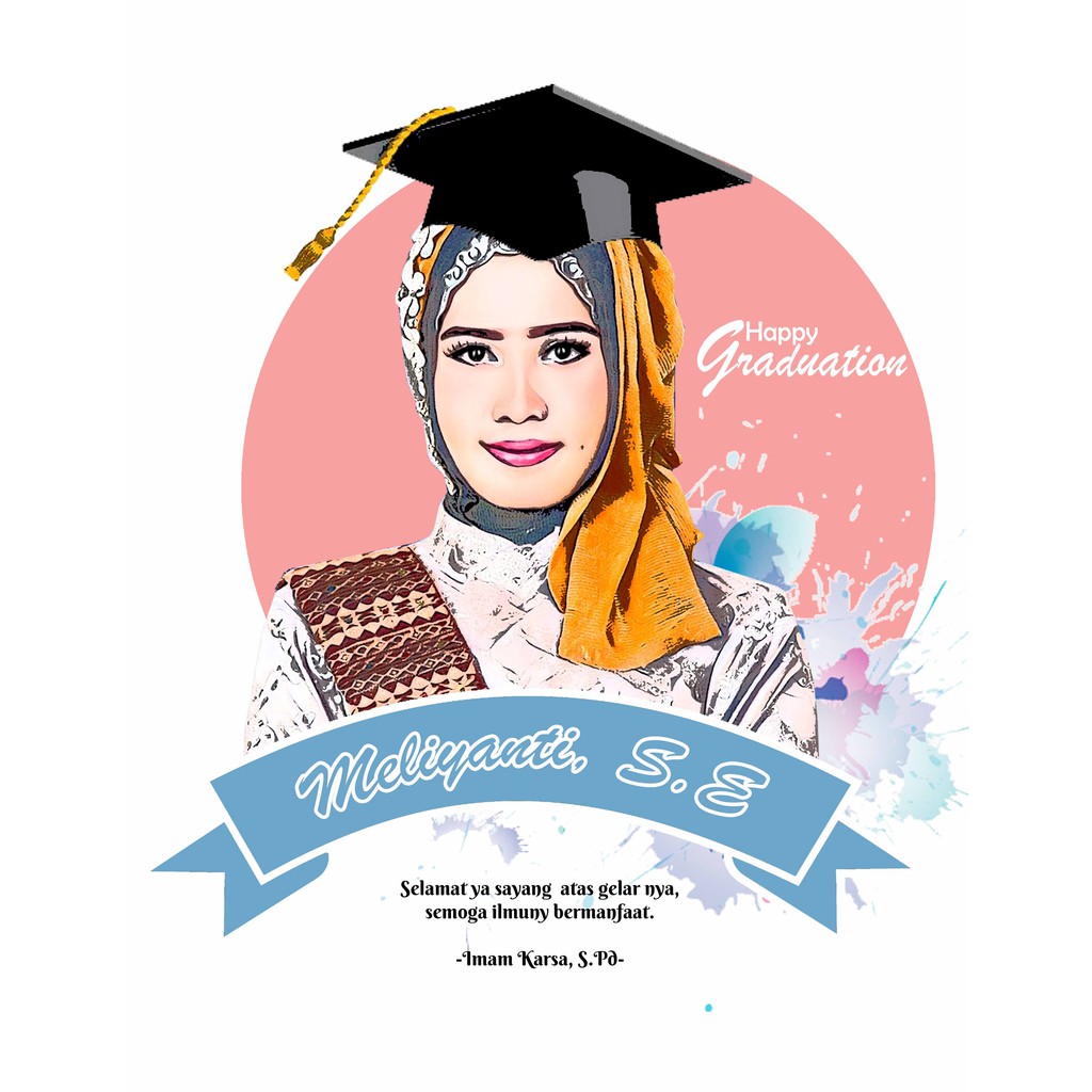 Desain Karikatur Foto Kartun Wisuda Kado Nikah Kado Ultah