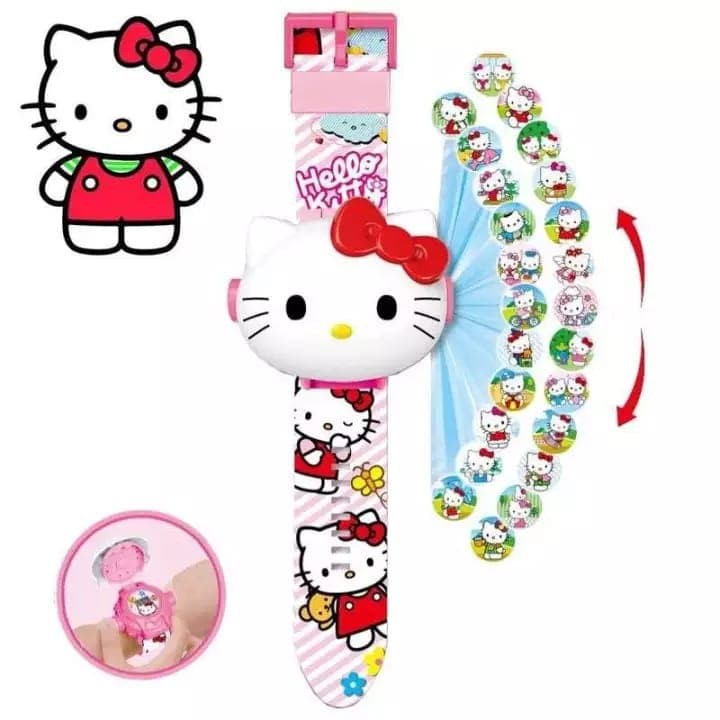 Promo Terbaru! JAM TANGAN ANAK PEREMPUAN HELLO KITTY DIGITAL PROYEKTOR JUMBO